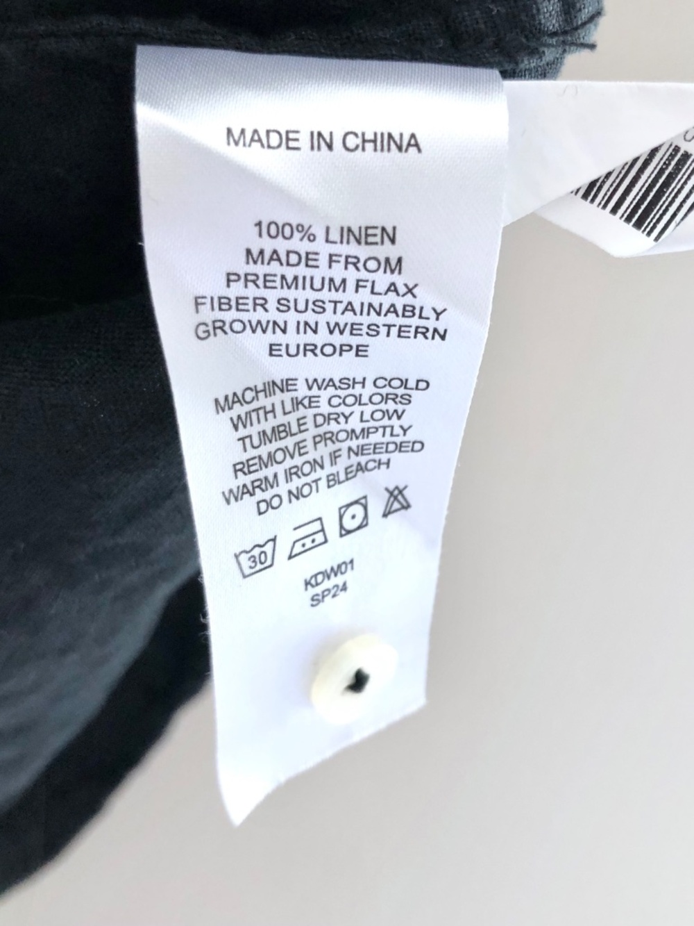 Quince Black Short-Sleeve Button-Down Linen Shirt - Picture 3 of 4